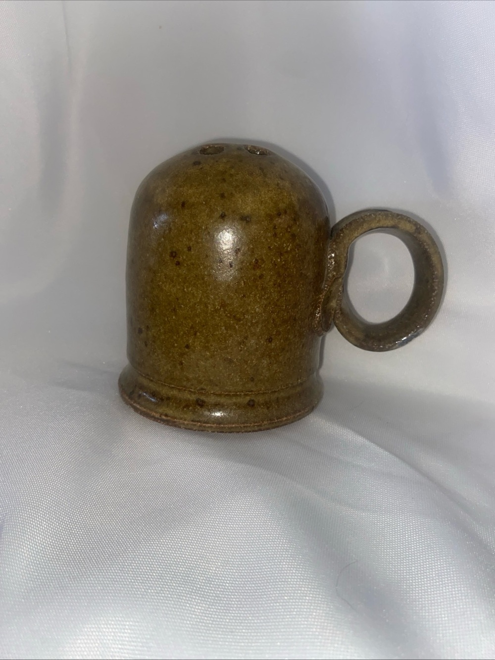 Artisan Olive Green Speckled Ceramic Parmesan Cheese Shaker